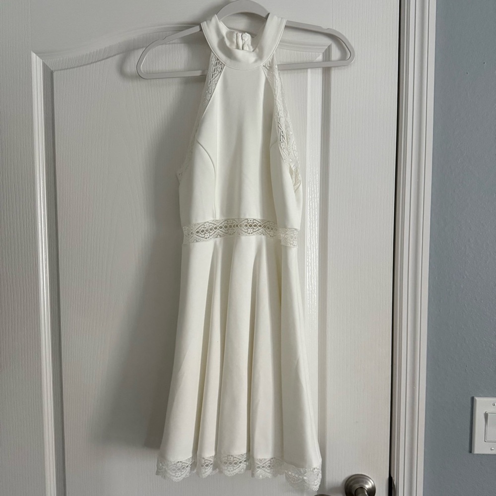 Lulus White Lacy Mini Dress